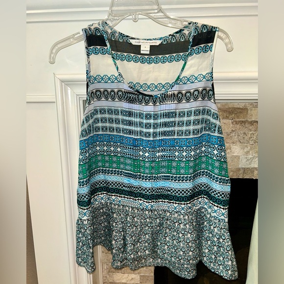 Diane Von Furstenberg DVF Kenna Printed Silk Cotton Blend Blouse Top Small - Picture 3 of 6